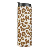 Schneeballdruck, Beige, Tan und Creme Thermosbecher (Nach rechts gedreht)