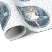 Schneeballdruckerin Ballerina Nutcracker Geschenkpapier (Rolleneckpunkt)