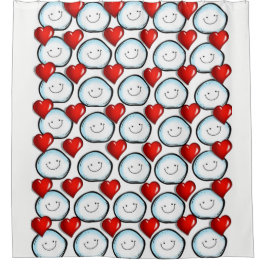 Schneebälle mit Duschvorhang