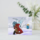 Schneebälle! Postkarte (Stehend Vorderseite)