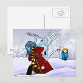 Schneebälle! Postkarte (Vorne/Hinten)