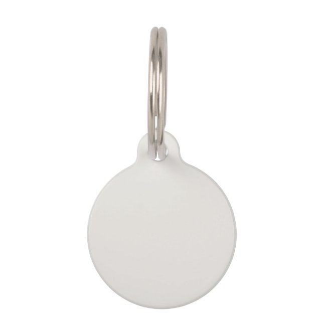 Schneeballfarbe Haustiermarke (Vorderseite)