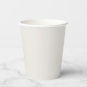 Schneeballfarbe Pappbecher (Vorderseite)