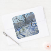 Schneeballkampf 2007 quadratischer aufkleber (Umschlag)