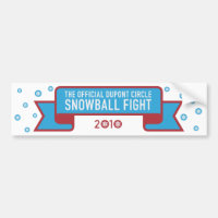 Schneeballkampf-Autoaufkleber