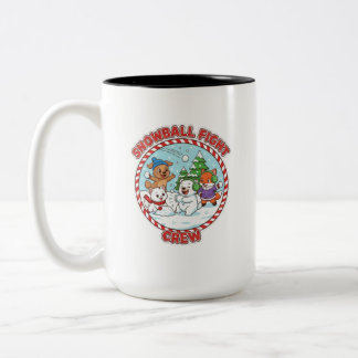 Schneeballkampf-Crew 15 oz Zweifarben-Kaffeetasse Zweifarbige Tasse