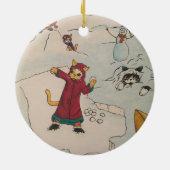 Schneeballkampf Keramik Ornament (Hinten)