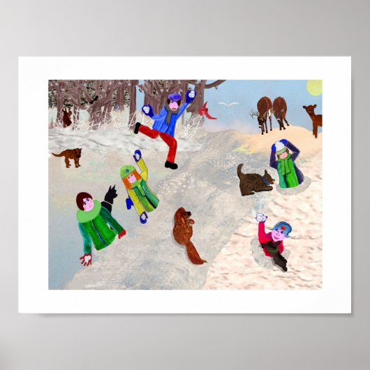 Schneeballkampf LeeMarie's Creative Design Poster (Vorne)