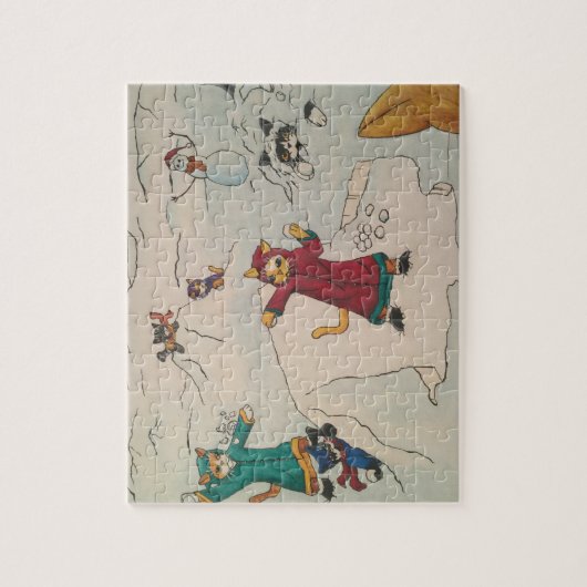 Schneeballkampf Puzzle (Vertikal)