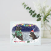 Schneeballkämpferkarte Postkarte (Stehend Vorderseite)