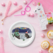 Schneeballkämpferplatte Pappteller (Party)