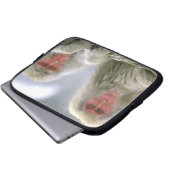 Schneeballkuchen, japanischer Macaque, Laptopschutzhülle (Vorne Knopf)