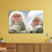 Schneeballkuchen, japanischer Macaque, Leinwanddruck (Insitu (Wohnzimmer))