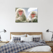 Schneeballkuchen, japanischer Macaque, Leinwanddruck (Insitu (Schlafzimmer))