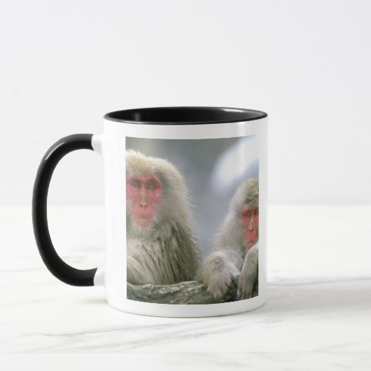 Schneeballkuchen, japanischer Macaque, Tasse (Links)