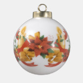 Schneeballkugel oder Schneeflockenschmuck Keramik Kugel-Ornament (Rückseite)