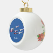 Schneeballkugel oder Schneeflockenschmuck Keramik Kugel-Ornament (Rechts)