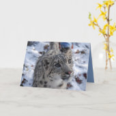Schneeballleopard-Blankekarte Karte (Gelbe Blume)