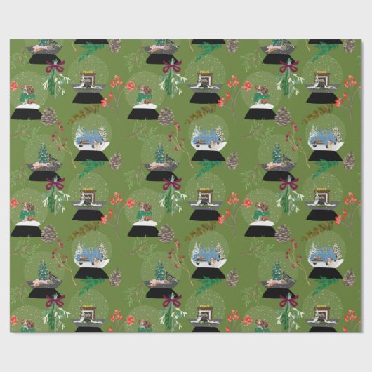 Schneeballmoos Geschenkpapier (Flach)