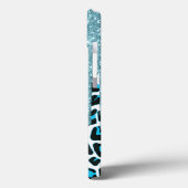 Schneeballmuster mit Glitzer und Monogramm Case-Mate iPhone Hülle (Rückseite / Links)