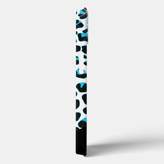 Schneeballmuster mit Glitzer und Monogramm Case-Mate iPhone Hülle (Rückseite / Rechts)