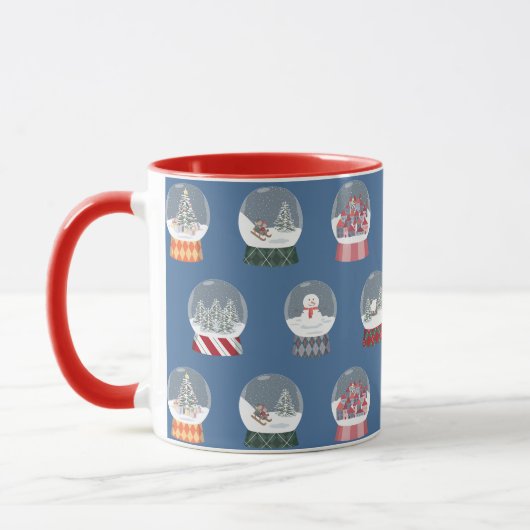 Schneeballmuster mit Monogramm - Tasse (Links)