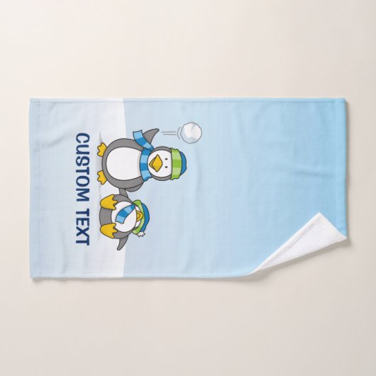 Schneeballpinguine Badhandtuch Set (Handtuch)