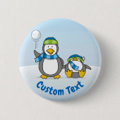 Schneeballpinguine Button (Vorderseite)