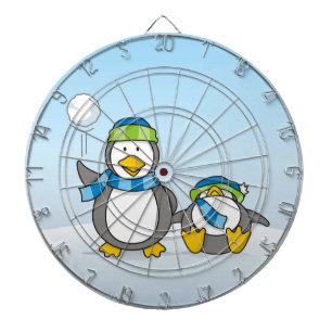 Schneeballpinguine Dartscheibe