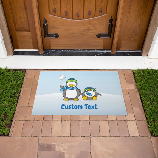 Schneeballpinguine Doormat Fußmatte (Außenbereich)