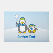 Schneeballpinguine Doormat Fußmatte (Vorderseite)