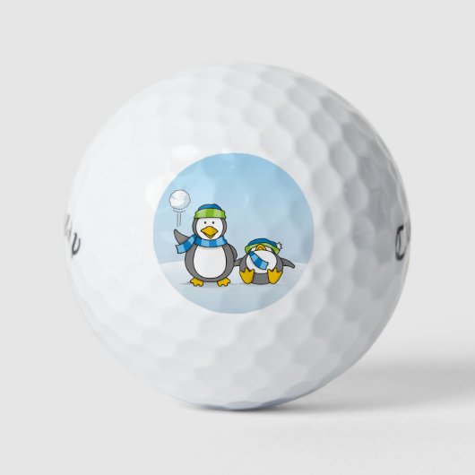Schneeballpinguine Golfball (Vorderseite)