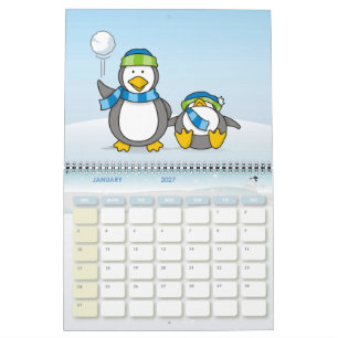 Schneeballpinguine Kalender