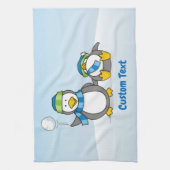 Schneeballpinguine Küchentücher (Vertikal)