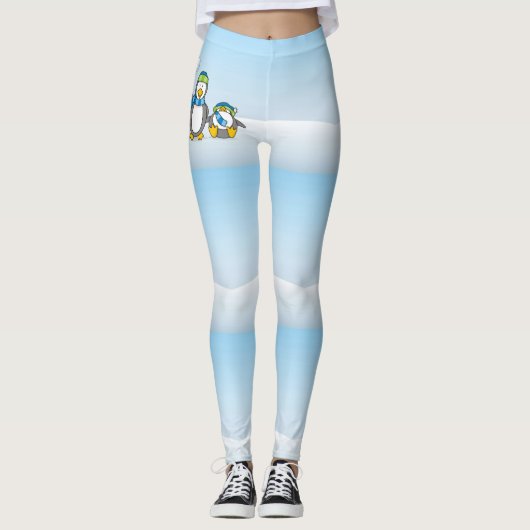 Schneeballpinguine Leggings (Vorderseite)
