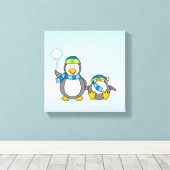 Schneeballpinguine Leinwanddruck (Insitu (Holzboden))