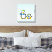 Schneeballpinguine Leinwanddruck (Insitu (Schlafzimmer))