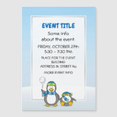 Schneeballpinguine Magnetkarte (Vorderseite)