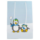Schneeballpinguine Mittlere Geschenktüte (Rückseite)
