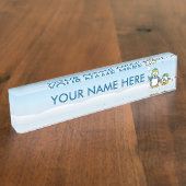 Schneeballpinguine Namensplakette (Seite)