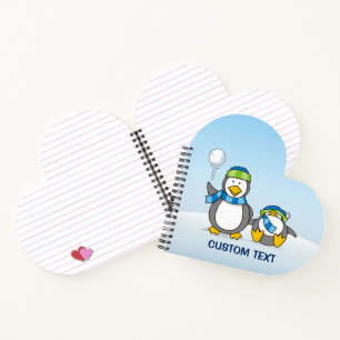 Schneeballpinguine Notizblock