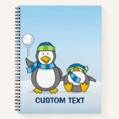 Schneeballpinguine Notizbuch (Vorderseite)