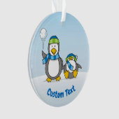 Schneeballpinguine Ornament (Vorderseite)
