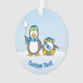 Schneeballpinguine Ornament (Vorderseite)