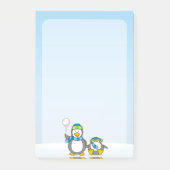 Schneeballpinguine Post-it Klebezettel (Vorderseite)