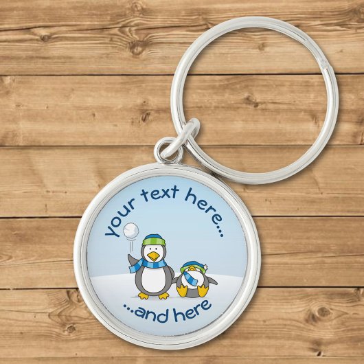 Schneeballpinguine Schlüsselanhänger