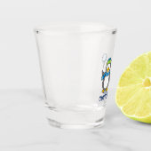 Schneeballpinguine Schnapsglas (Links)