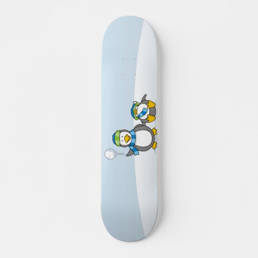 Schneeballpinguine Skateboard (Vorne)