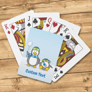 Schneeballpinguine Spielkarten
