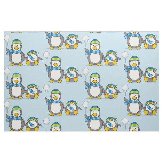 Schneeballpinguine Stoff (Fat Quarter (45,7 x 55,9 cm))